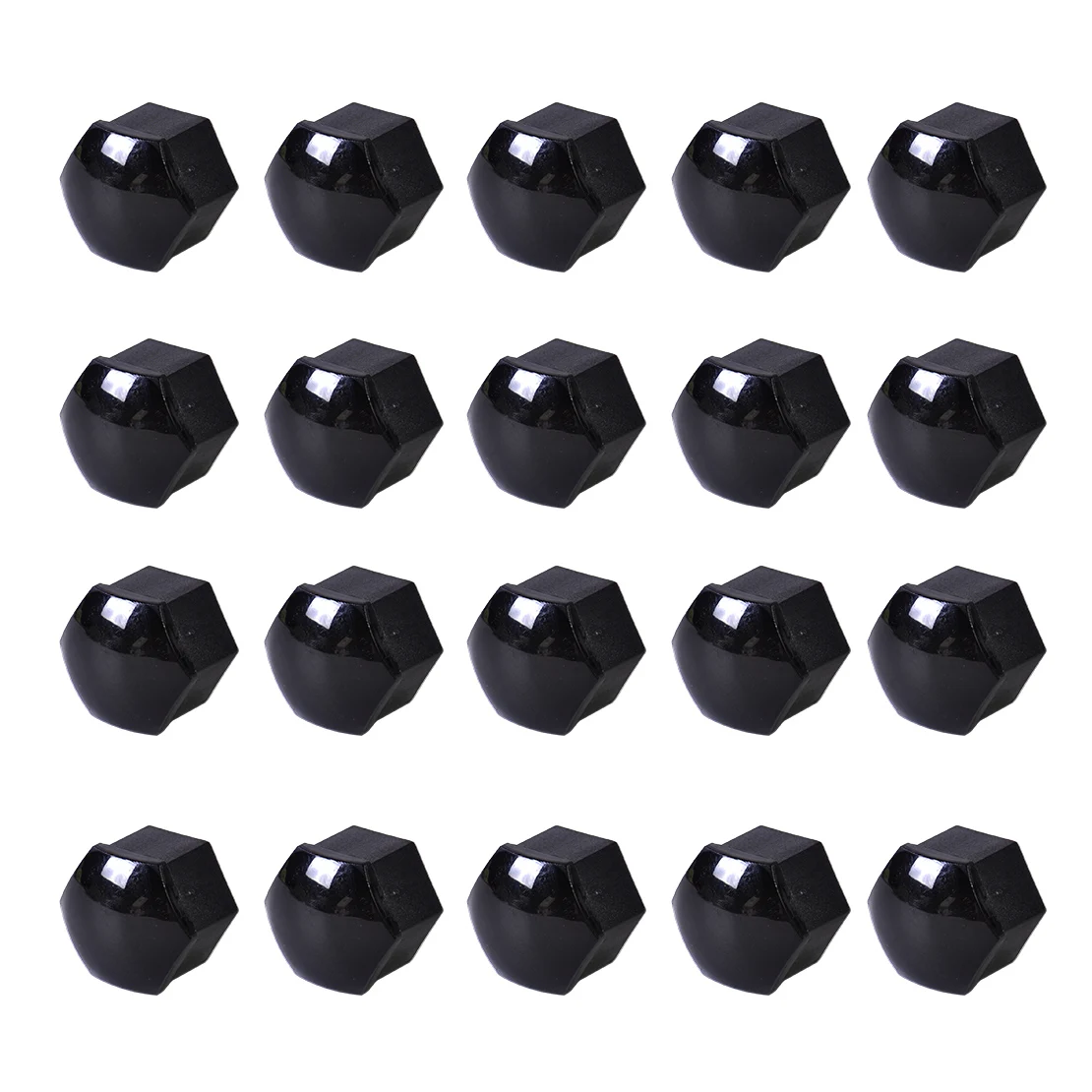 

beler 20Pcs Car Wheel Lug Bolt Center Nut Covers Caps for Audi VW SKODA SEAT with 17mm Hexagon bolt 321601173A 321 601 173A