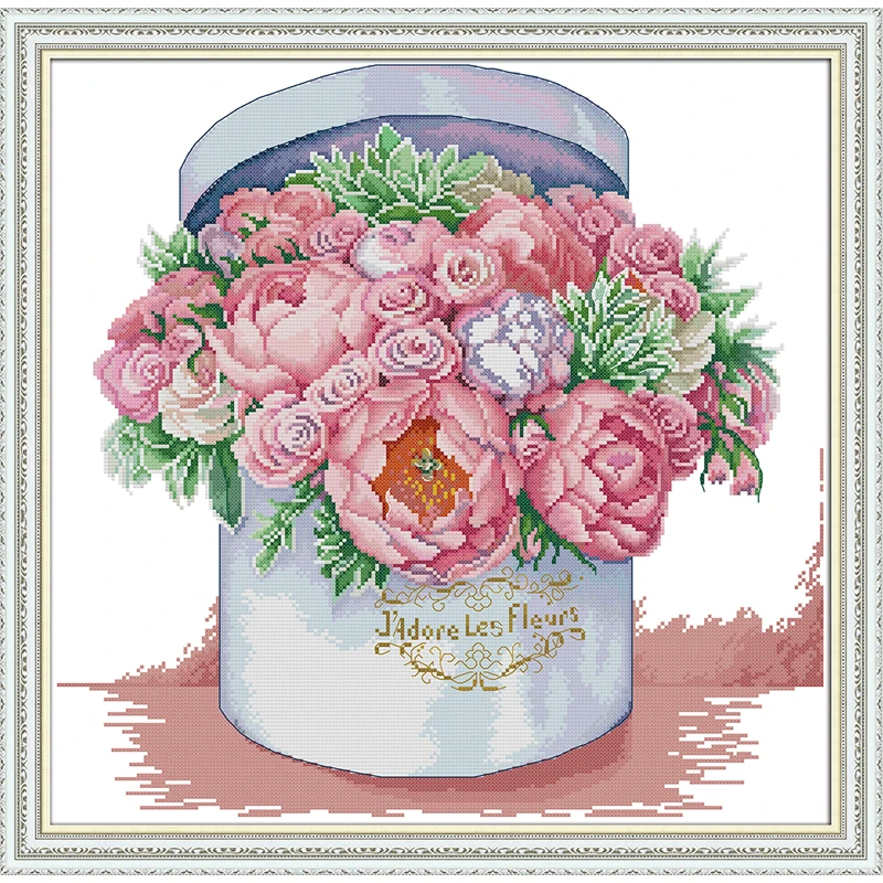 Plant flower Home Decor Paintings Counted Printed On Canvas DMC 11CT 14CT Chinese Cross Stitch kits Embroidery | Дом и сад