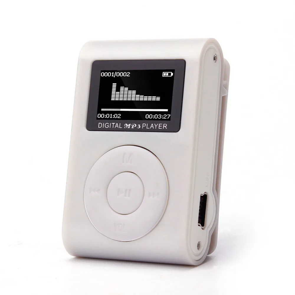 Новинка,, модный мини mp3 USB MP3 плеер с зажимом, ЖК-экран, поддержка 32 ГБ, Micro SD, TF, кардслик, стильный дизайн, спортивный, компактный, 0