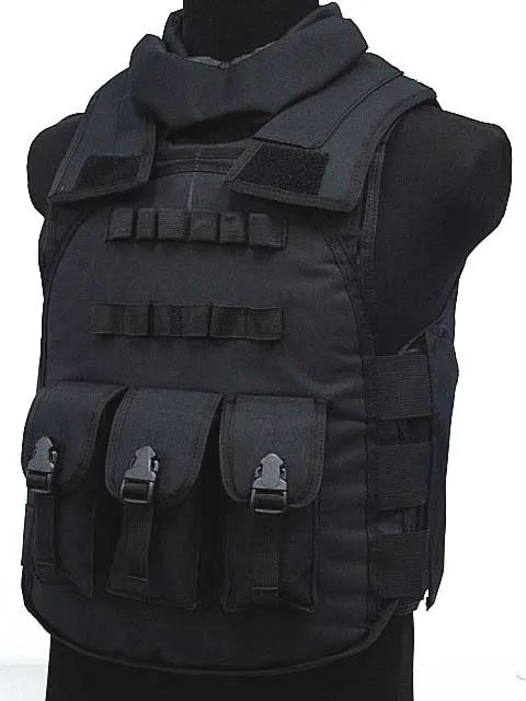 

SWAT Airsoft Paintball Tactical Combat Assault Vest BLACK Hunting Vests Free shipping