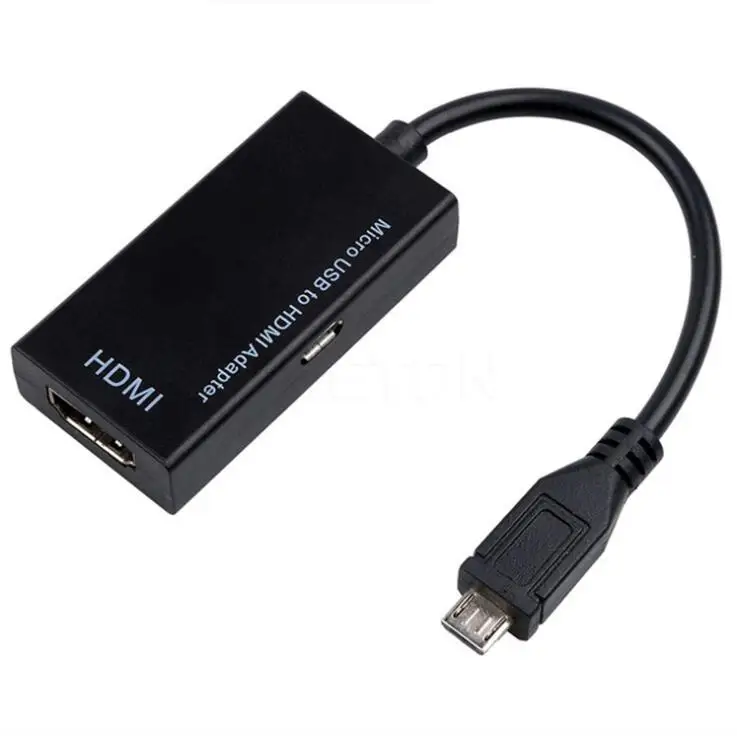 

100pcs/lot 5-Pin Micro USB 5 Pin Micro USB 5pin to HDMI HDTV HD TV Adapter for PC HDTV DVD