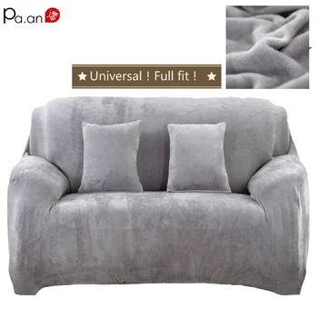 

Universal Full Fit Sofa Cover Warm Plush Stretch Elastic Couch Covers L Shape Furniture Recliner Covers Set Leather Protection