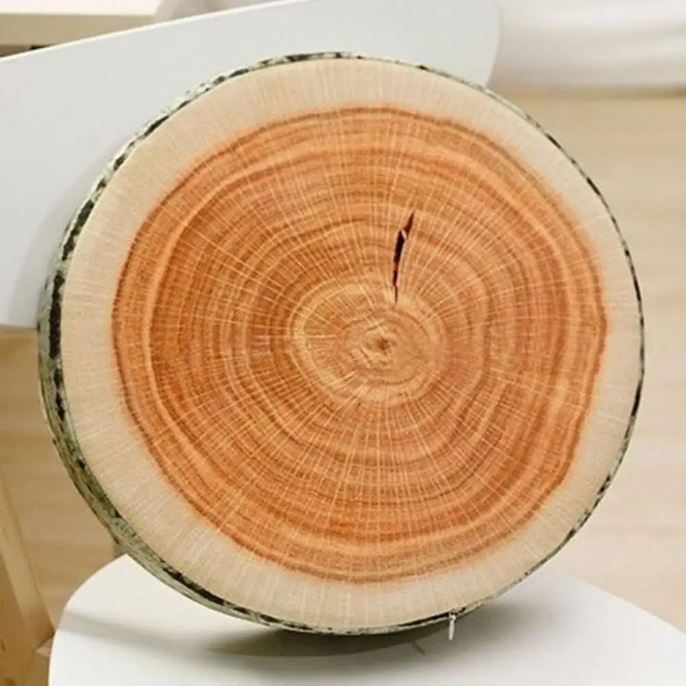 LeadingStar круглая Текстура дерева пень декоративная подушка