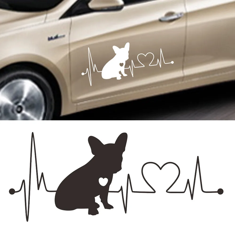 

2019 Hot Car Stickers Love Dogs Sticker Camper Travel Hiker Camper Heartbeat Vinyl Waterproof Car Sticker Y5