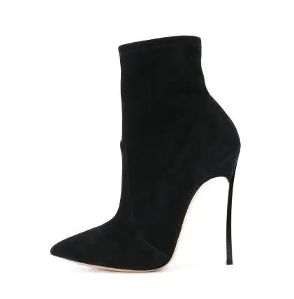 Talon Élégant Métal Cheville Picture Hiver Bout Partie Slip Bottines Robe Sexy Bottes As Chaussures Picture Femmes Lame Botte Talons as Pointu De Courte on BWrdxeoC