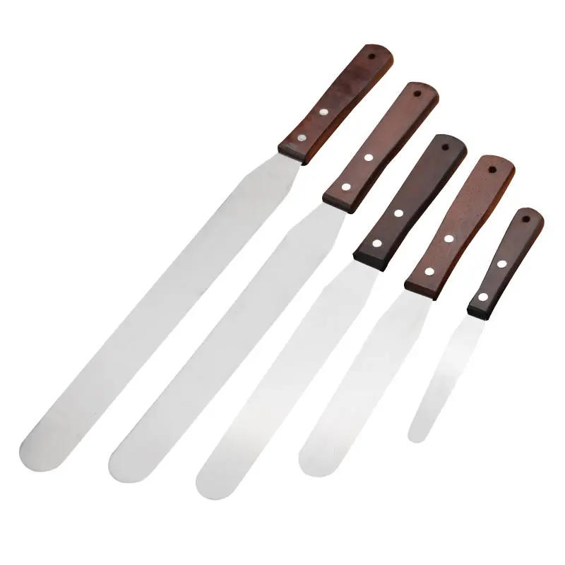 

Stainless Steel Butter Cake Cream Spatula Cake Smoother Icing Frosting Scrape Spreader Fondant Pastry Scraper Decorating Tools