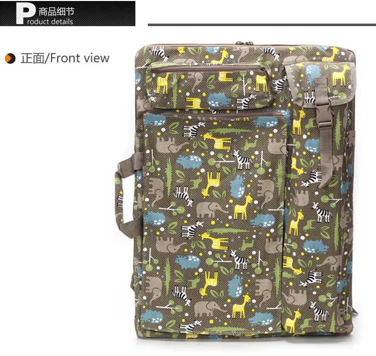 4K Multi-function Creative Animal Patterns Art Painting Bag  Sketch Shoulders Large Zipper Thickened Portable Drawing Pack Bag (2)