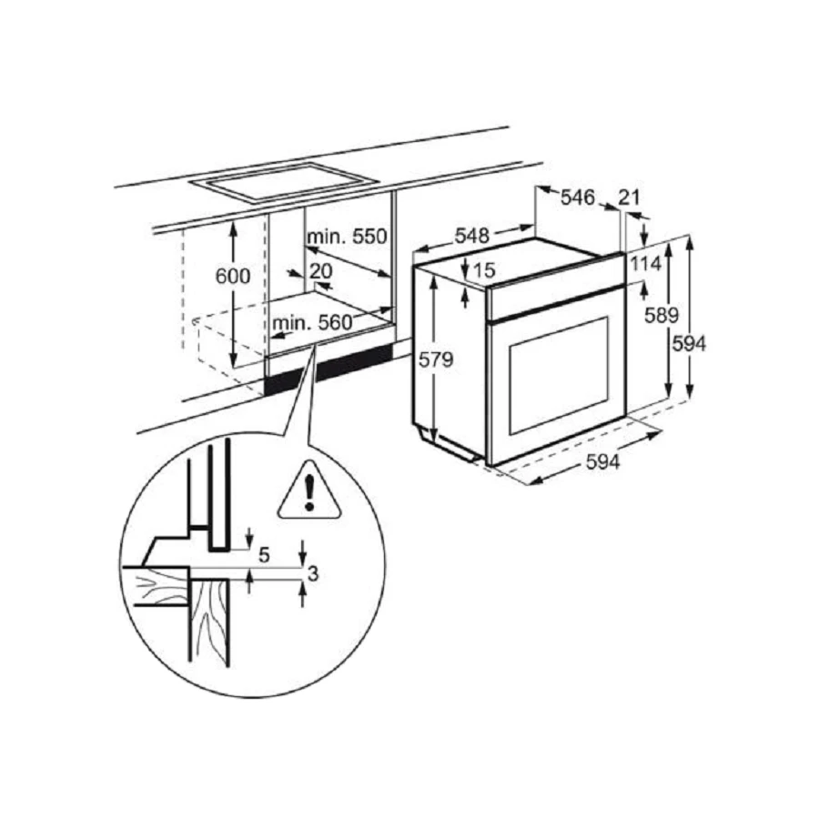 Встраиваемый духовой шкаф Electrolux EOB95551AK