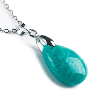 

Top Natural Mozambique Amazonite stone Lady Pendant AAA 19.5x15x6mm