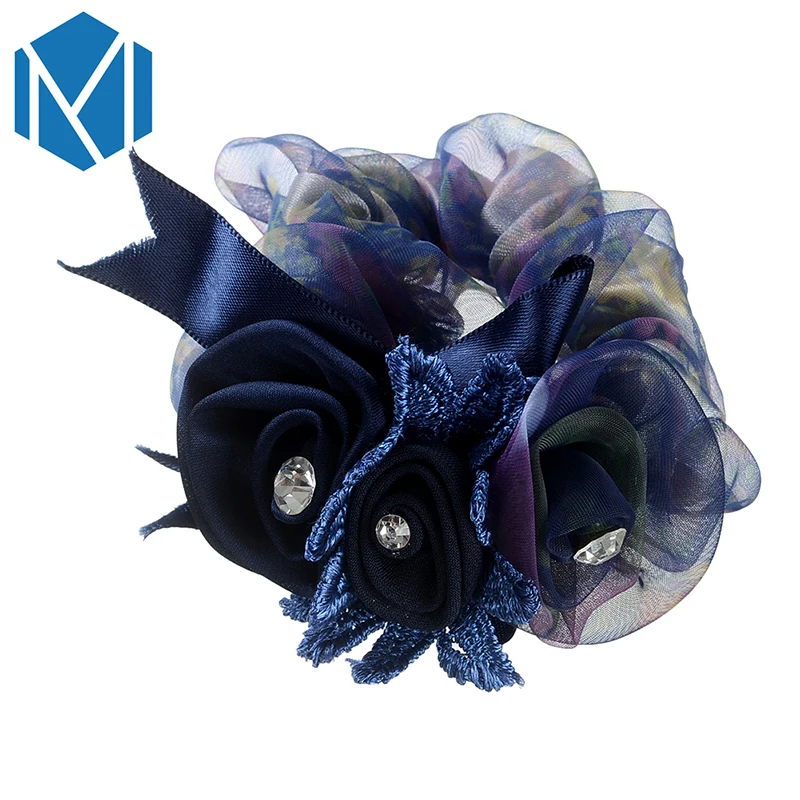 

MISM Lady Satin Elastic Hair Bands Elegant Lace Flowers Gum For Hair Rope With Crystal Fine Ribbon Bow Hair Ornament Accessories