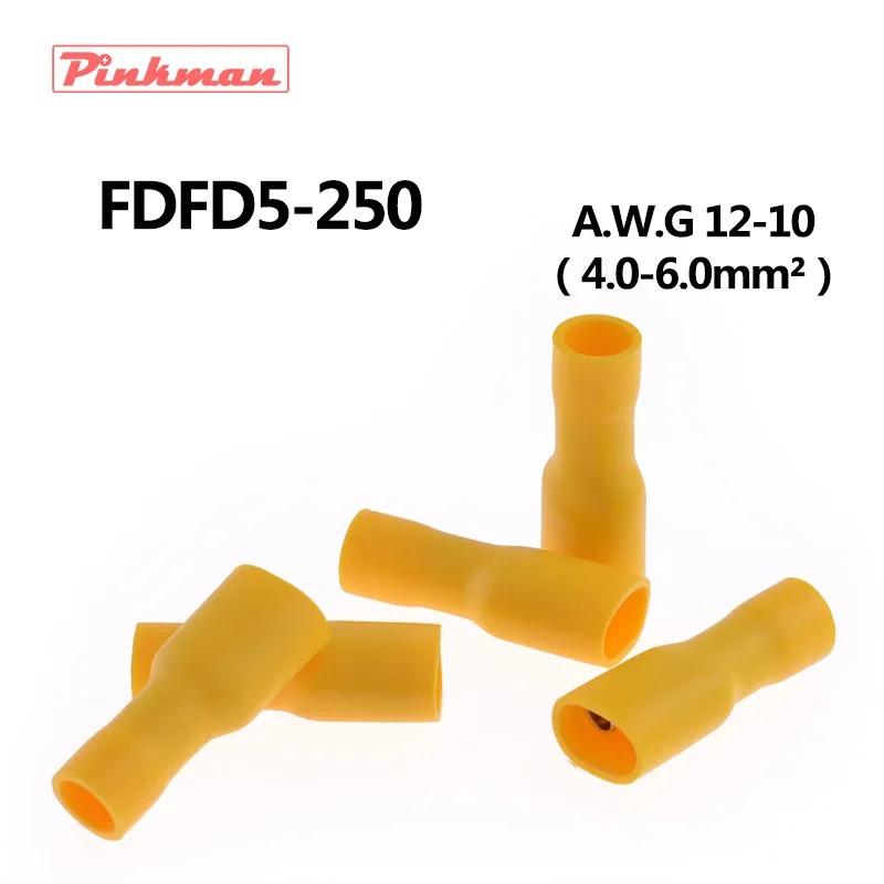 FDFD5-550 FDFD2.5-250 женские изолированные электрические обжимные клеммные разъемы для