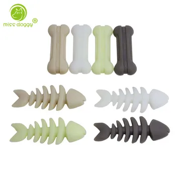 

Silica Gel Soft Pet Dog Interactive Toy Accessories Bone Shark Fin Shape Cute Puppy Chihuahua Yorkie Dog Cat Playing Toys 10A
