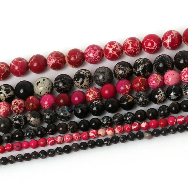 

Hot Sale Natural Stone Black Sea Sediment Loose Beads 15.5" Pick Size 4 6 8 10mm Free Shipping