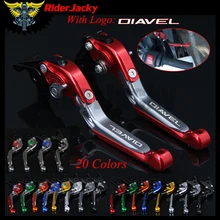 RiderJacky логотип "DIAVEL" Мотоцикл с ЧПУ сцепные рычаги для поездок на мотоцикле Ducati Diavel/углерод/S 2011- регулируемый