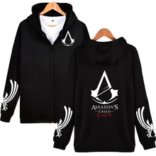 Assassins Creed Hoodies Black Cosplay Sweatshirt Assassins Creed Hoodie Jacket Men and Women Black Hip Hop Sweatshirts Plus Size