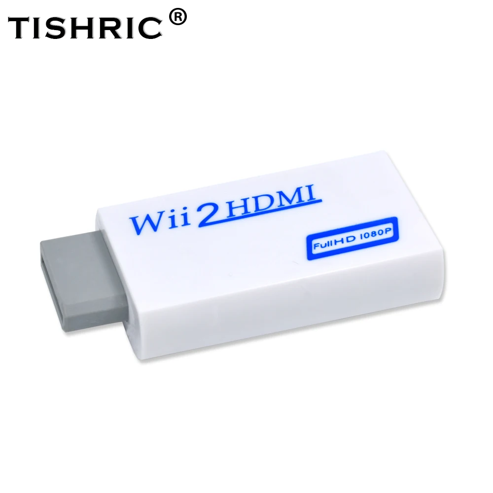 

TISHRIC For WII to HDMI WII2HDMI Upscaler 3.5mm Stereo Audio Jack Male to Female Adapter Converter Connector 480P 720P For HDTV