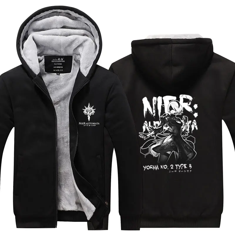 Fans Wear Unisex Winter Hoodie with Pocket Nier: Automata Casual Coat Movie Cosplay Costume Hoodies Fans Wear Unisex Winter Hoodie with Pocket Nier: Automata Casual Coat Movie Cosplay Costume Hoodies