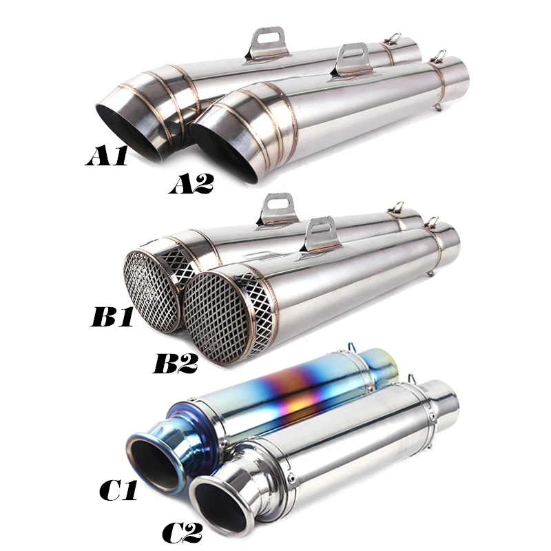 60mm Universal Motorcycle Exhaust Escape Muffler S1000RR CBR1000