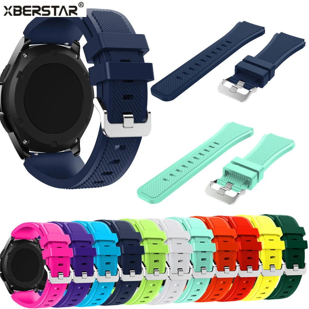 

22mm Sports Silicone Strap Watchbands for Samsung Galaxy Gear S3 Classic SM-R770 S3 Frontier SM-R760 SM-R765 Smart Watch