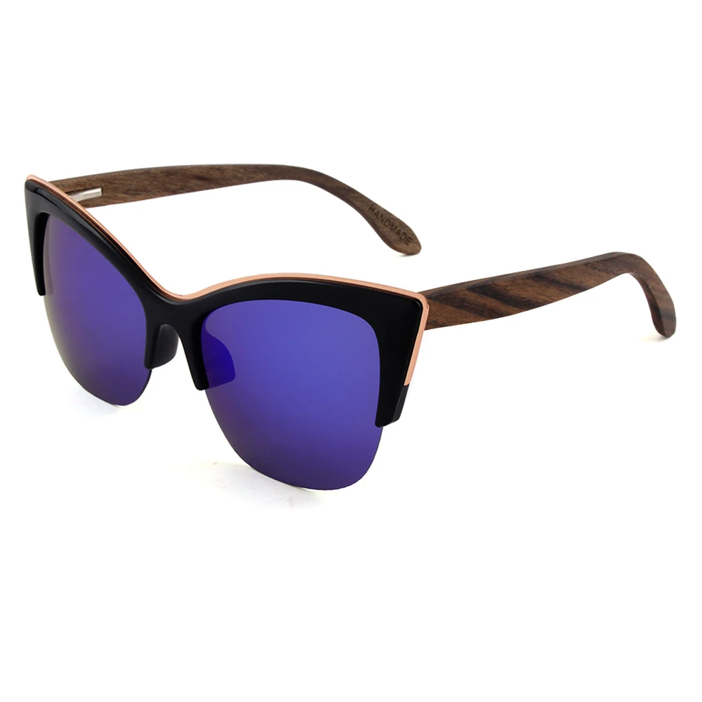 Verschiffen Willenskraft Freies Holzrahmen Männer Blue 2017 Neue Bambus Frauen Mode Produkte Linse Polarisierte Handgemachtes Polarized Sonnenbrille SaSOn7r