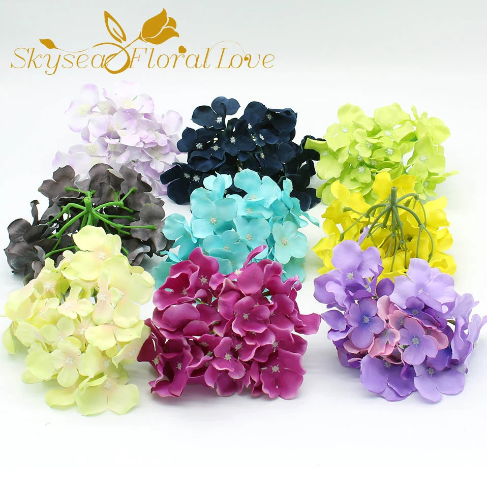 Us 045 8 Di Scontofiori Artificiali Fiori Di Ortensia Teste Fai Da Te Sfondo Muro Arco Di Fiori Di Seta Casa Decorativi Fiori Matrimonio In Fiori