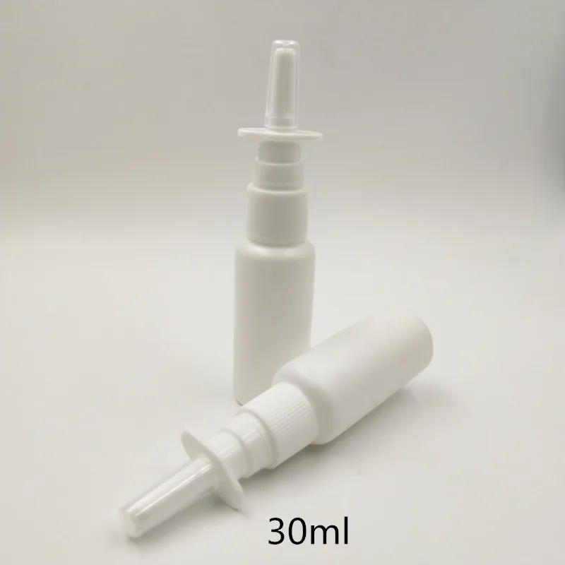 50pcs/lot 30ml HDPE White medical nasal sprayer, empty refillable