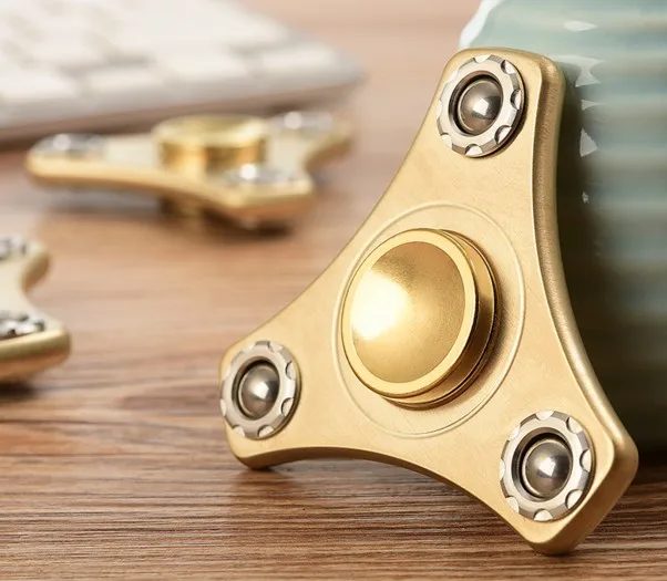 Three leaves Steel ball Metal spinner hand EDC stainless steel bearing