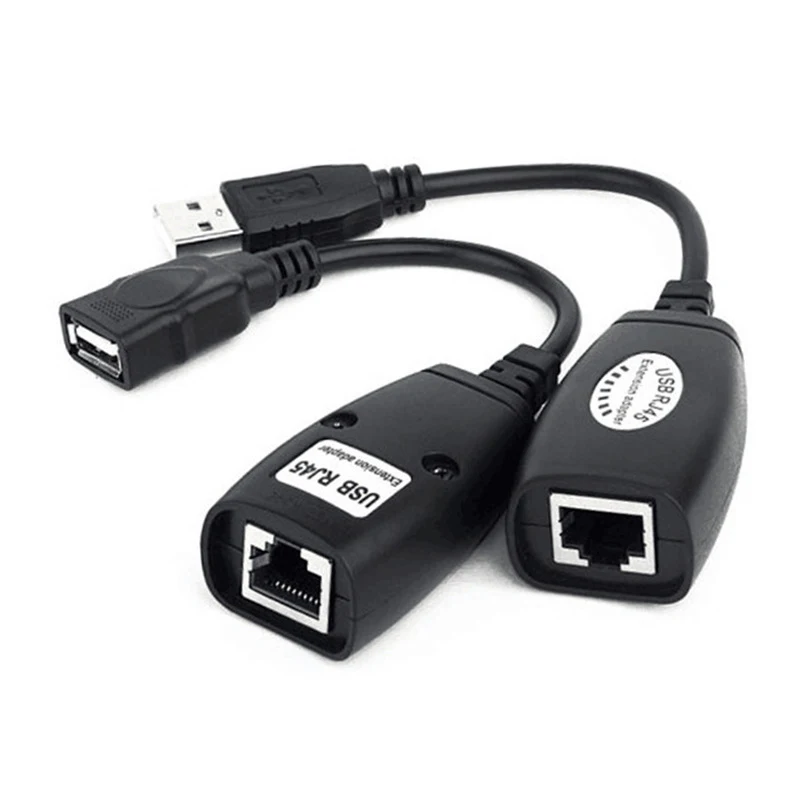 USB 2,0 мужчина к женскому Cat6 Cat5 Cat5e 6 Rj45 LAN Ethernet Сетевой удлинитель Ретранслятор адаптер конвертер кабель