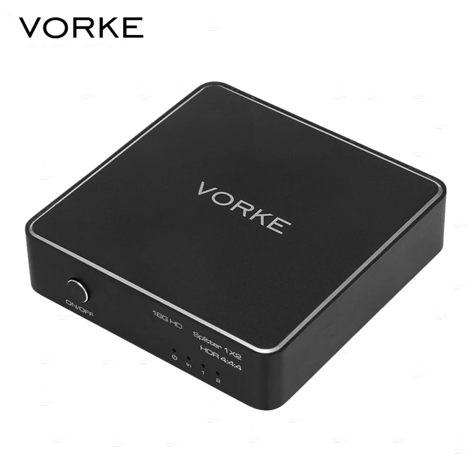 

[In Stock!]VORKE HD12 HDMI 2.0b Splitter 1 In 2 Out 4K@60Hz RGB YUV4:4:4 18Gbps HDR 3D Support Supports PCM, Dolby ATOMS,True HD