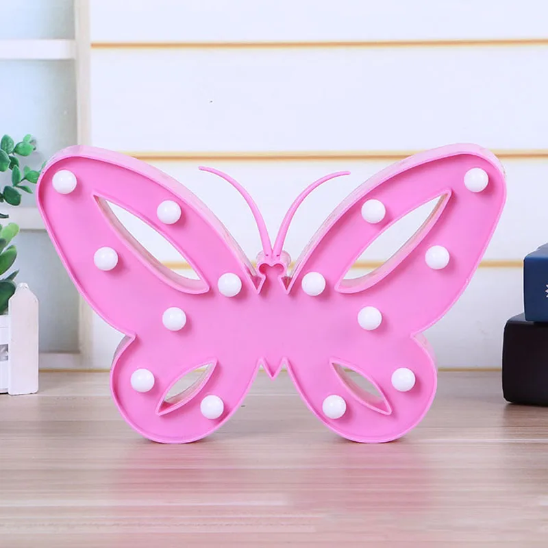 

Animal LED 3D Butterfly Night Light 2*AA Battery Powered Wall Lamp For Children's Room Decoration Bedside Lamp Kids Toy Gift