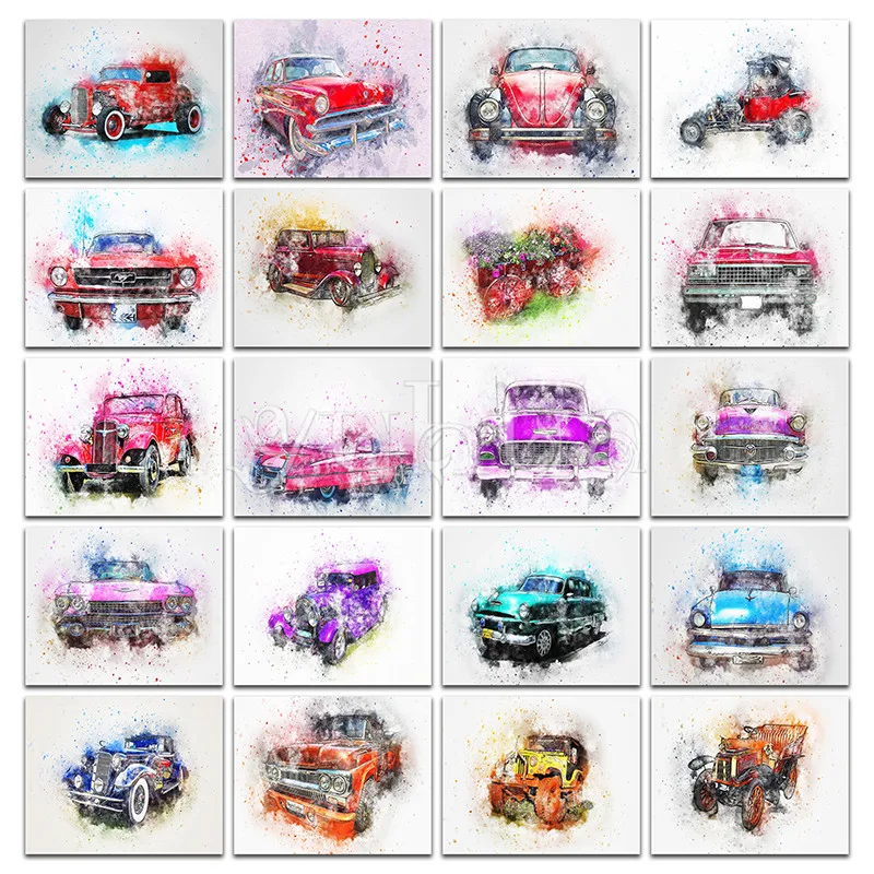 

Full Square Diamond painting VW car 5D DIY Diamond embroidery Cross stitch Paint color Bus Full Round Diamond mosaic machine #