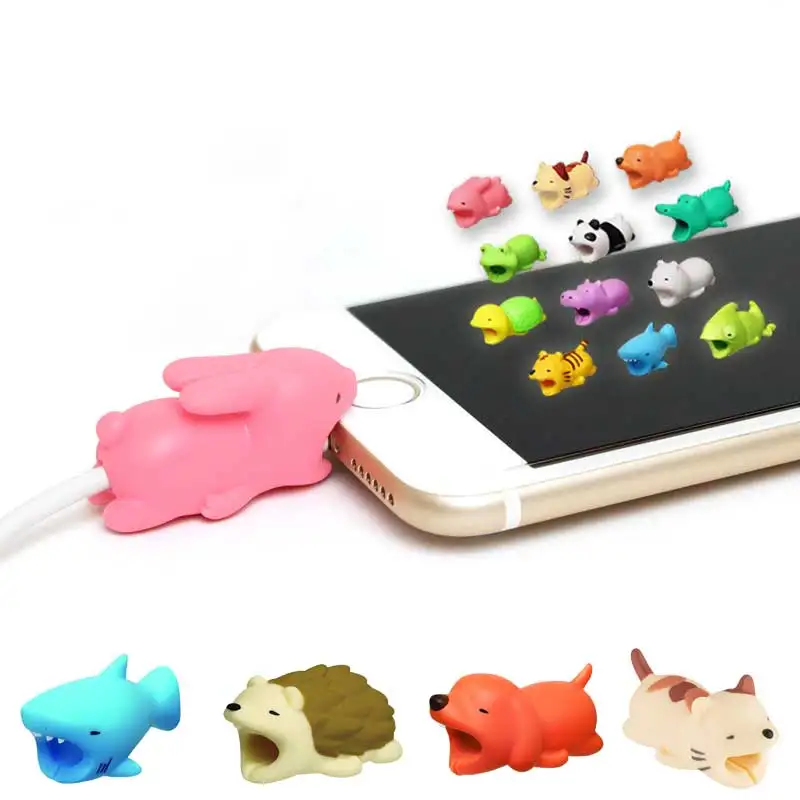 

Cable Winder 20pcs/lot Cartoon USB Charger Data Cable Cord Protector Charging line saver For iphone 8 7 6 USB cable protection