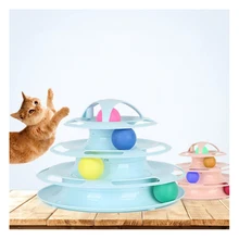 Высокое качество 4 слоя башня Pet Cat роликовые игрушки с трекинговым шариком интерактивная игрушка для кошек съемный крепкий