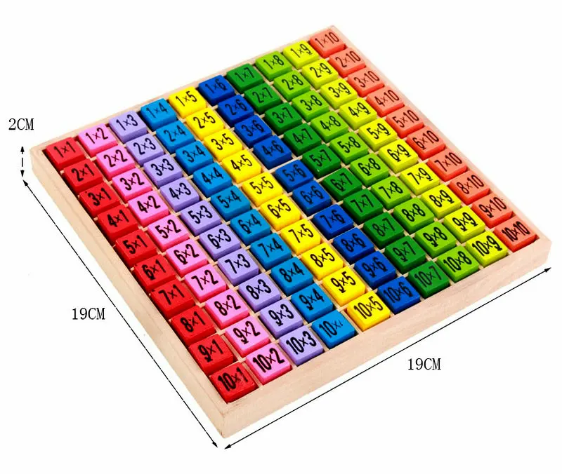 

Baby Wooden Digital Toys 99 Multiplication Table Math Toy 10*10 Figure Blocks Baby learn Educational montessori Block toy gifts