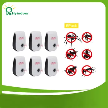 

6 PCS Electronic Ultrasonic Mosquito Repeller Mouse Mosquito Repellent Killer Mouse Cockroach Trap Pest Control