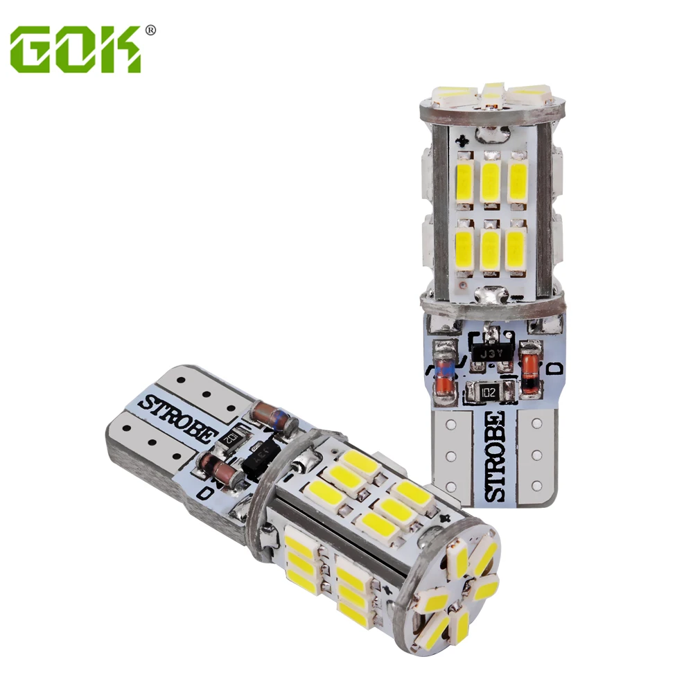 

100PCS/LOT t10 led strobe high quality Strobe flash w5w 30smd t10 30led 3014 smd car led Light Bulbs wholesale free shipping