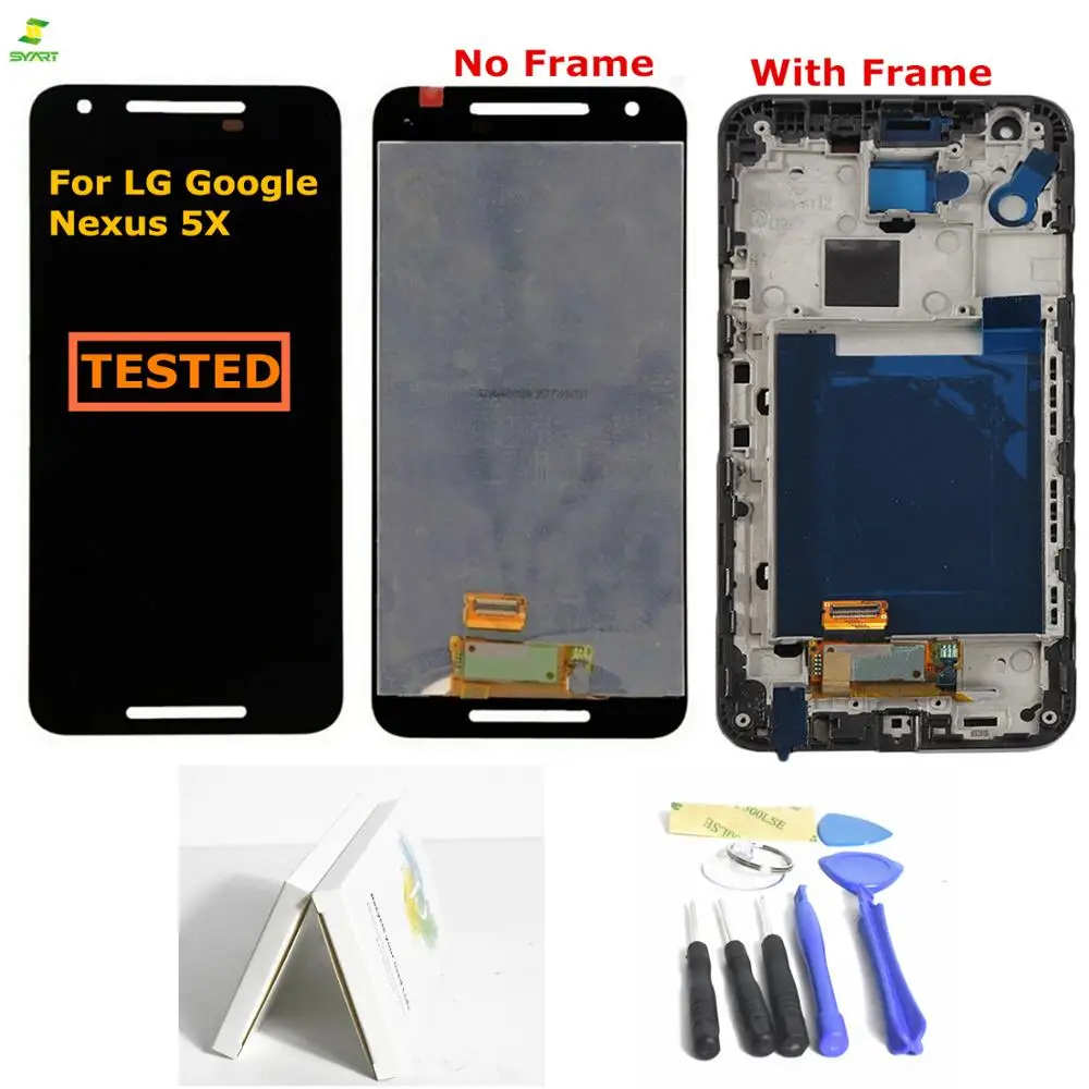 

A+++ 5.2" Display for LG Google Nexus 5X Lcd Display Touch Screen with Frame for LG Nexus 5X LCD Replacement H790 H791 Parts