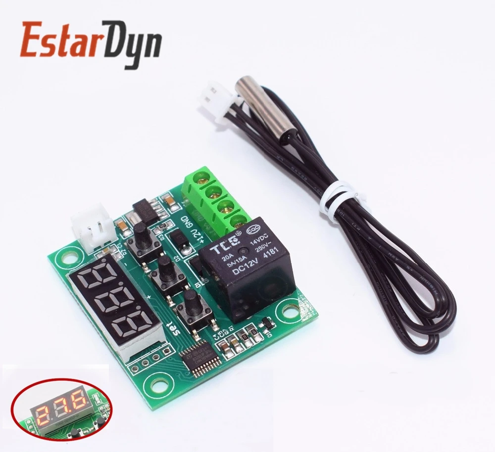 

1PCS W1209 DC 12V 250V heat cool temp thermostat temperature control switch temperature controller thermometer thermo controller