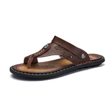 DUDELI offre spéciale hommes sandales en cuir véritable hommes chaussures d'été loisirs pantoufles tongs hommes chaussures confortables sandale souple