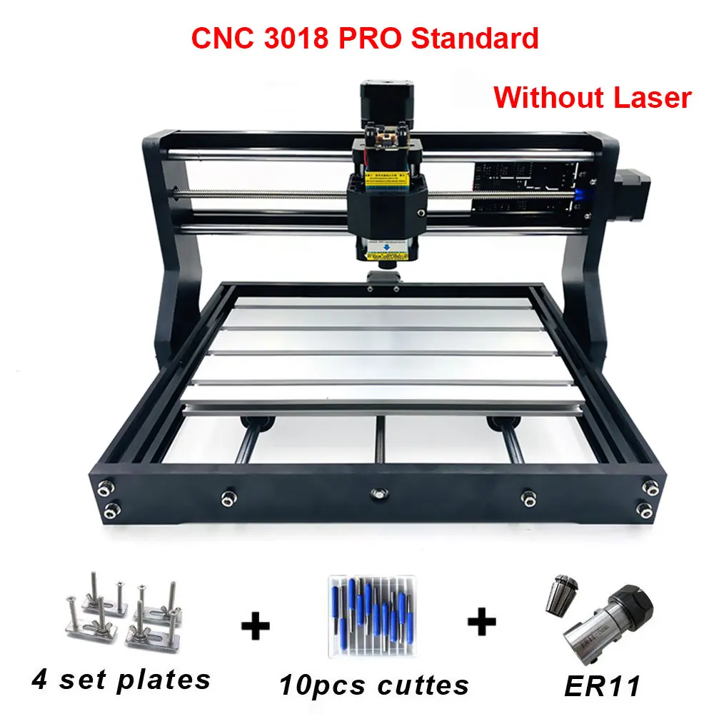 Cnc3018 pro лазерный гравировальный станок для дерева с ЧПУ GRBL ER11 PCB CNC 3018 pro Diy мини лазерный гравировальный станок 15 Вт - Цвет: Standard