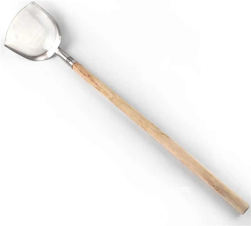 Нержавеющая сталь лопатка, кулинария инструмент ложки с длинной ручкой, ресторанного шефа большой лопатка для переворачивания посуда вок большой Лопата кухонные принадлежности