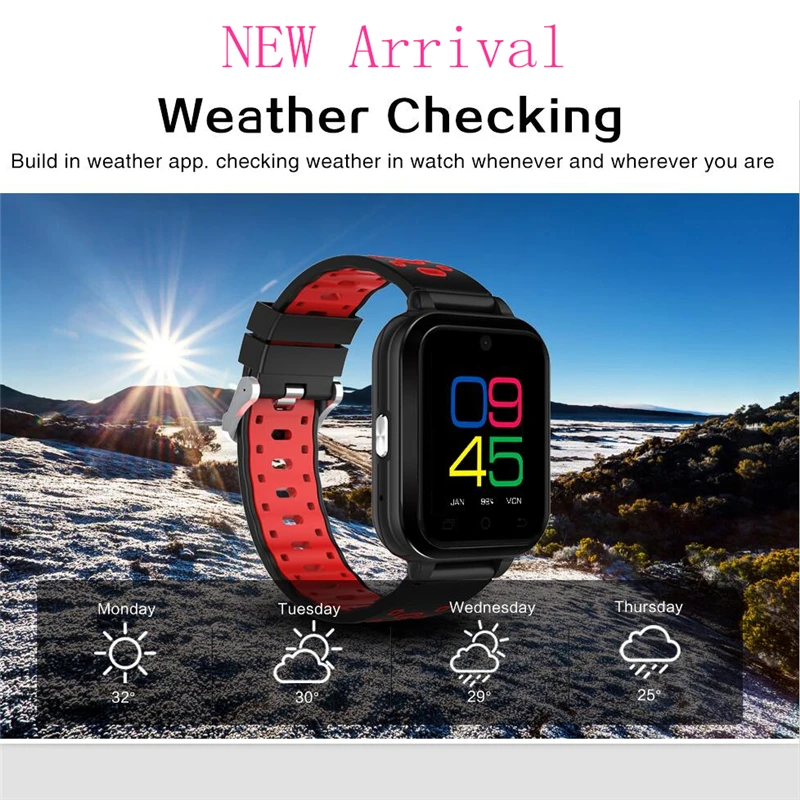 

Smart Watch 4G Network IP67 Waterproof Android 6.0 MTK6737 1G+8G Smartwatch 720mAh Battery Long Standby Sport Watch for Men boys