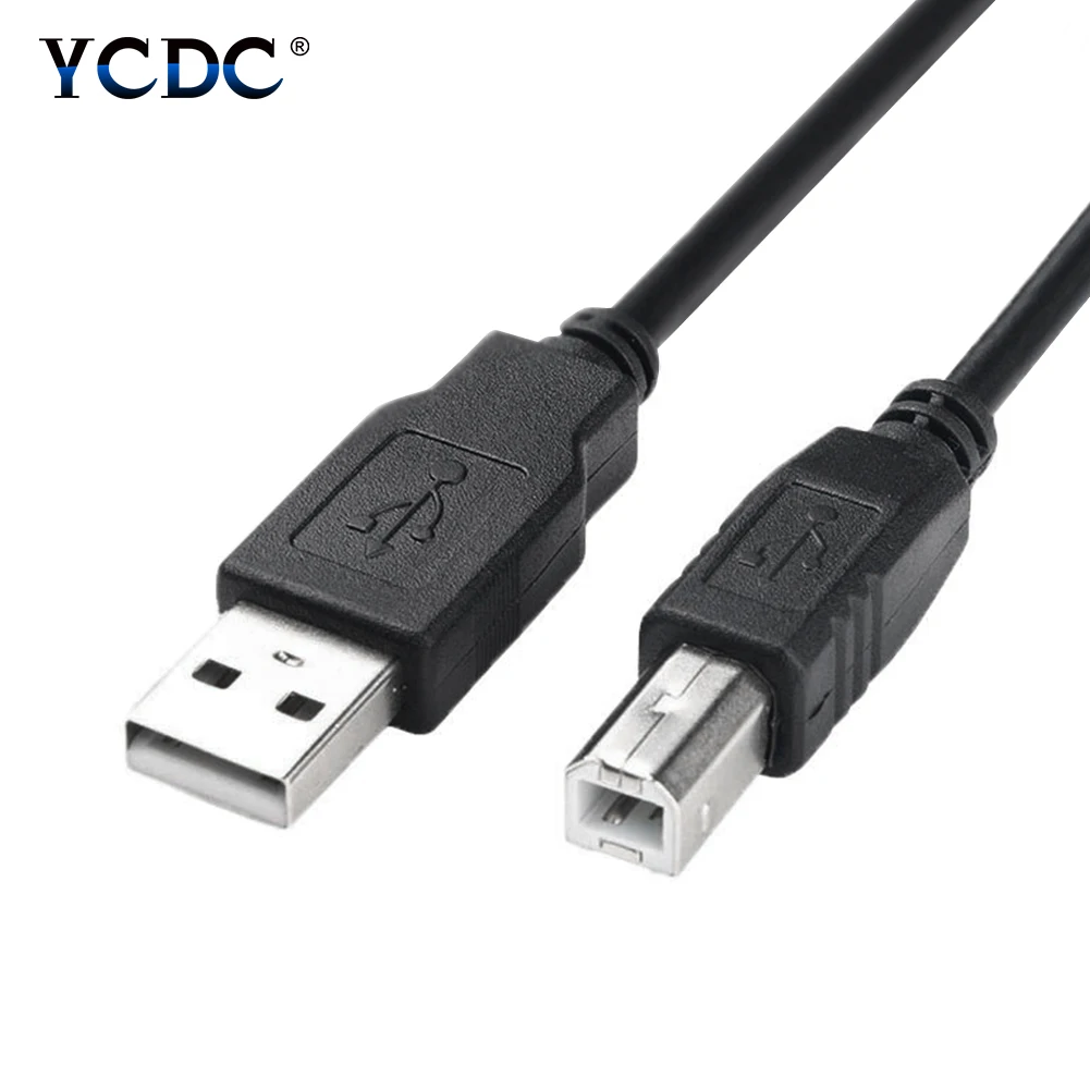 

USB 2.0 Printer Cable High Speed AM to BM Data Scanner Cord 1.8m/5.91ft Black Label Printer DAC USB Printer