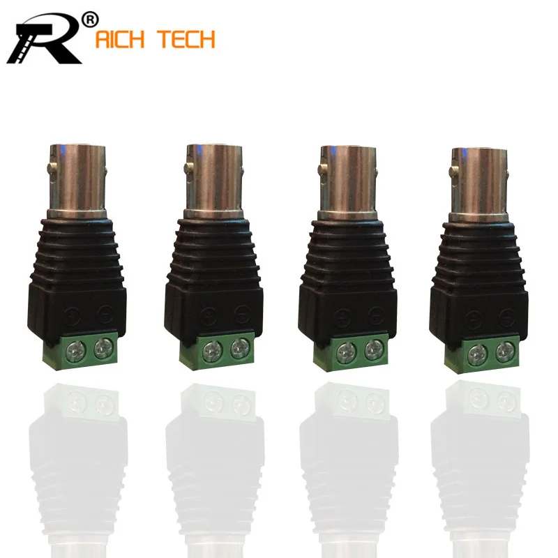 

3pcs Female Metal BNC Connector with DC Connector Plug Screw Terminal UTP Video Balun for CCTV Surveillance Camera CCTV system