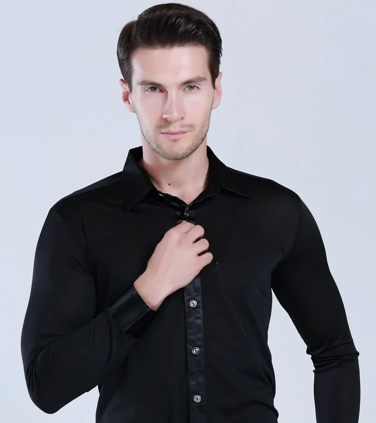 DB23596 mens latin dance shirt-4
