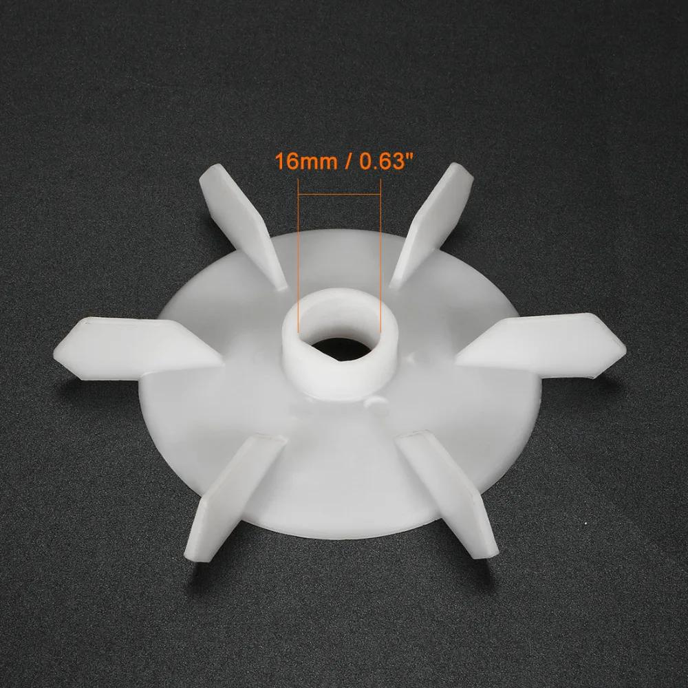 White Plastic D Shaft Replacement 6/12 Impeller Motor Fan Vane for Home DIY Uxcell 1pcs 120x15mm/140x16mm/140x18mm/148x20mm turbo fan