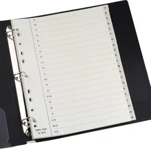 Hfyp IX900 сортировки карты классифицировать Binder Индекс делители бумажные карты 11 отверстия 26 Английский алфавит 21 листов/сумки папки вложения
