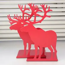 2 шт./компл. книжные держатели decoratives подставка для книг металлическая Винтаж с принтом рождественского оленя и надписью частей(по обеим сторонам) настольных получать организовать частей(по обеим сторонам), для дома и школы
