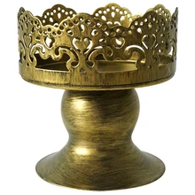 Suporte de Vela docinho Borda Do Laço Mini Cupcake Stand Metal Ferro Singlecup Candy Bar Festa De Decoração De Mesa de Sobremesa 8.5x9 cm(China)