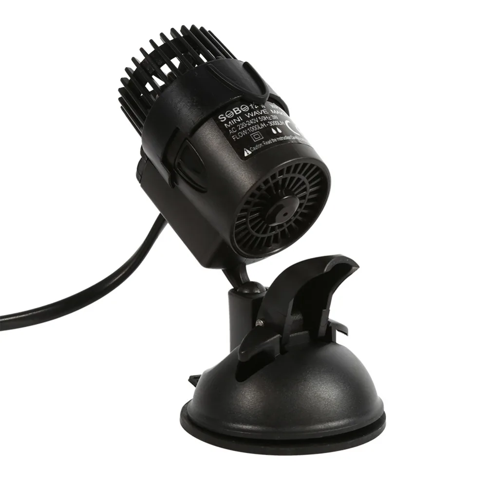 3W Fish Tank Water Circulation Pump Black Marine Reef Powerhead Aquarium Water Wave Pump